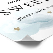 Sterne & Blue Clouds Kinderdusche Sweet Leckerei Z Poster (Ecke)