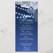 Sterne Blue Elegante Menu Menükarte (Vorderseite)