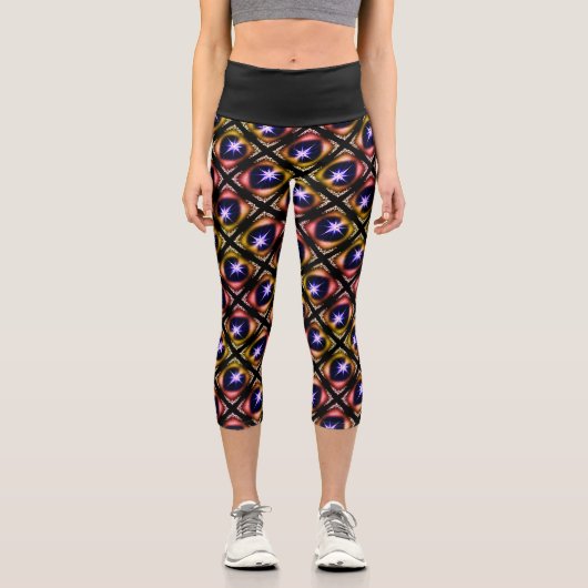 Sterne Capri Leggings (Vorderseite)