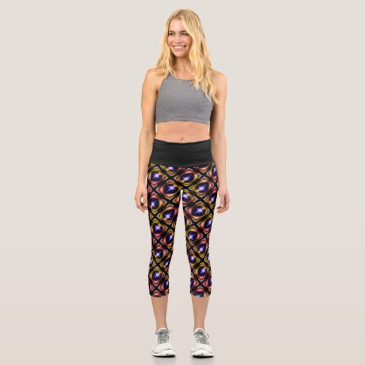 Sterne Capri Leggings (Vorderseite)