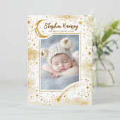 Sterne Celestial Niedliche Neugeborene Fotos Gebur Ankündigung (Stehend Vorderseite)