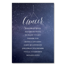 Sterne Celestial Wedding Seating Chart Cancer Canc Tischnummer
