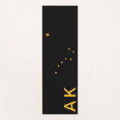 Sterne der Alaska Noir-Flagge Yogamatte (Vorderseite)