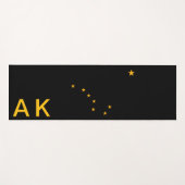 Sterne der Alaska Noir-Flagge Yogamatte (Vorderseite (Horizontal))