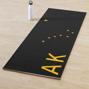 Sterne der Alaska Noir-Flagge Yogamatte