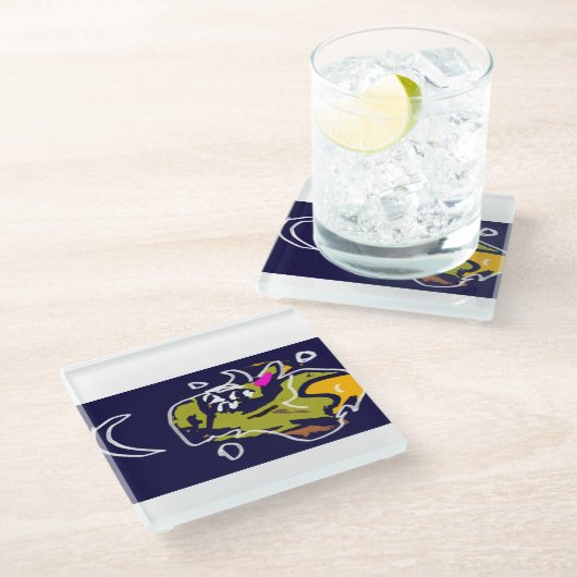 Sterne der Badeanstalt Glasuntersetzer (Schrägansicht)