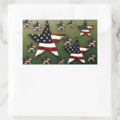 Sterne der USA Rechteckiger Aufkleber (Tasche)