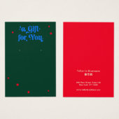 Sterne der Weihnachtserscheinungskarte (Vorne & Hinten)