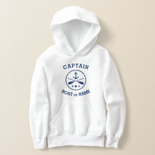 Sterne des Hauptmanns oder des Bootes Name Nautica Hoodie