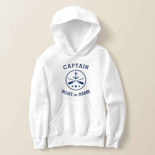 Sterne des Hauptmanns oder des Bootes Name Nautica Hoodie (Ablage )