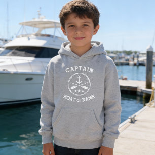 Sterne des Hauptmanns oder des Bootes Name Nautica Hoodie