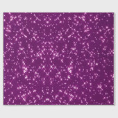 Sterne des lila Glitzer Geschenkpapier (Flach)