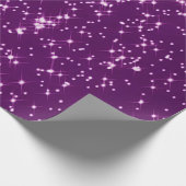 Sterne des lila Glitzer Geschenkpapier (Ecke)