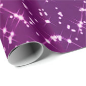Sterne des lila Glitzer Geschenkpapier (Rolleneckpunkt)