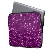 Sterne des lila Glitzer Laptopschutzhülle (Vorderseite Links)