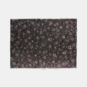 Sterne des Schwarzen Glitzer Fleecedecke (Vorderseite (Horizontal))