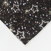 Sterne des Schwarzen Glitzer Fleecedecke (Ecke)