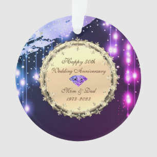 Sterne Diamanten 50. Hochzeitstag Ornament