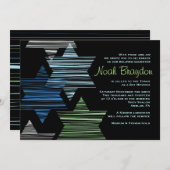 STERNE, die Bar-Schläger Mitzvah Einladung (Vorne/Hinten)