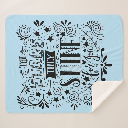 Sterne, die sie für Sie glänzen Sherpadecke (Vorderseite (Horizontal))