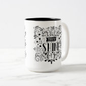 Sterne, die sie für Sie glänzen Zweifarbige Tasse (VorderseiteRechts)