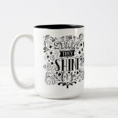Sterne, die sie für Sie glänzen Zweifarbige Tasse (Links)
