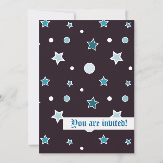 Sterne Einladung (Vorderseite)