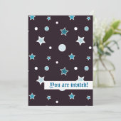 Sterne Einladung (Stehend Vorderseite)