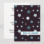 Sterne Einladung (Vorne/Hinten)