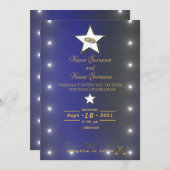 Sterne Einladung (Vorne/Hinten)