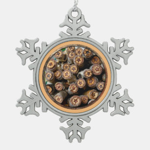 Sterne entlang der Rio Grande Baumwollbaumen Schneeflocken Zinn-Ornament