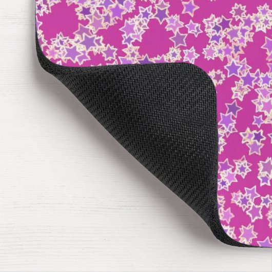 Sterne, Farbtöne gegen Magenta Mousepad (Ecke)