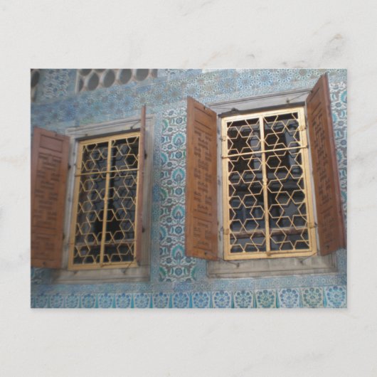 Sterne Fenster Postkarte (Vorderseite)