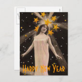 Sterne-Ferkel Feiertagspostkarte (Vorne/Hinten)