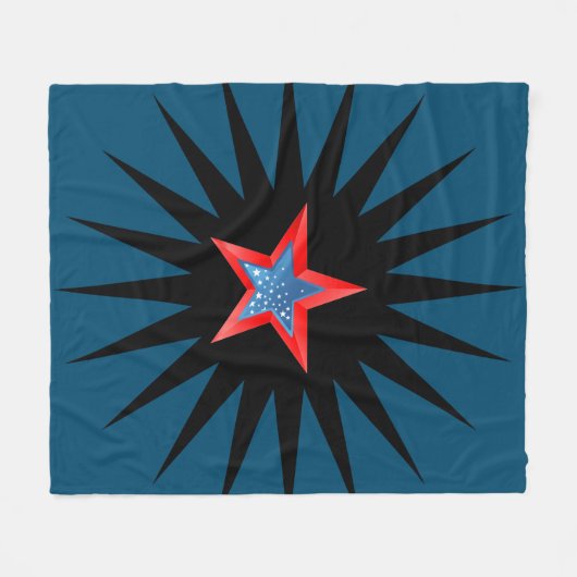 Sterne Fleecedecke. Fleecedecke (Vorderseite (Horizontal))