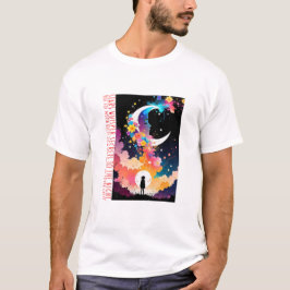 Sterne flüstern Geheimnisse in die Nacht, aber der T-Shirt