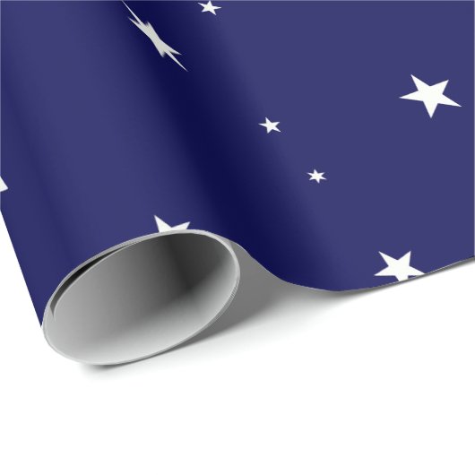 Sterne für dunkelblaues Wrapping Paper Geschenkpapier (Rolleneckpunkt)