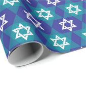 Sterne für Hanukkah Wrapping Paper Geschenkpapier (Rolleneckpunkt)