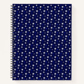 Sterne für Navy Blue Notebook Notizblock (Vorderseite)