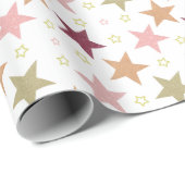 Sterne für Weißwaschpapier Geschenkpapier (Rolleneckpunkt)