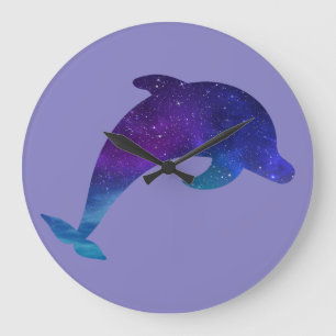 Sterne Galaxis Delphin Stars Galaxy Dolphin Große Wanduhr