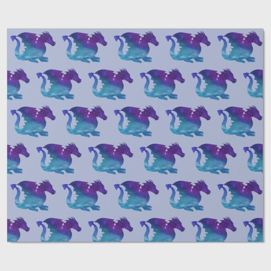 Sterne Galaxis Drache Stars Galaxy Dragon Geschenkpapier (Flach)