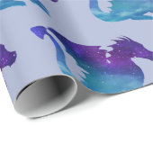 Sterne Galaxis Drache Stars Galaxy Dragon Geschenkpapier (Rolleneckpunkt)
