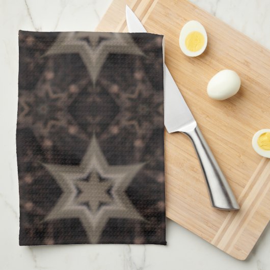 Sterne Geschirrtuch (Viertel Falte)