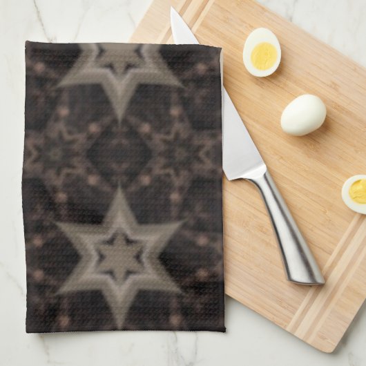 Sterne Geschirrtuch (Viertel Falte)