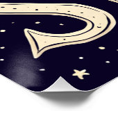 Sterne greifen Celestial Typography Kunst Poster (Ecke)