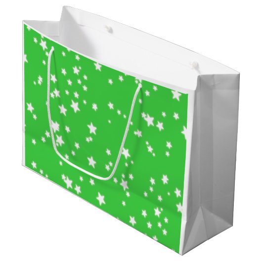 Sterne Große Geschenktüte (Vorderseite Schrägansicht)