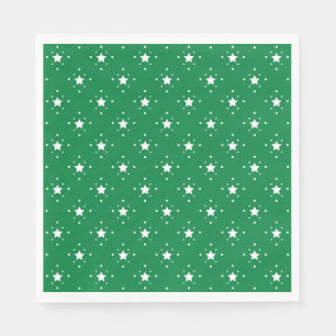 Sterne Grüner Weihnachtshintergrund Serviette