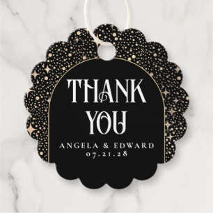 Sterne Himmelsbraut Schwarze Hochzeit Danke Geschenkanhänger