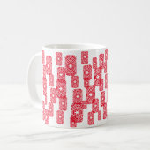 Sterne Himmelsrot-weißes Muster Kaffeetasse (Vorderseite Links)